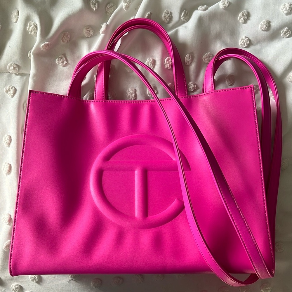 Telfar Pink Medium Shopping Bag in Azalea